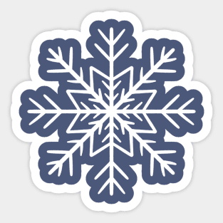 Simple white snowflake Sticker